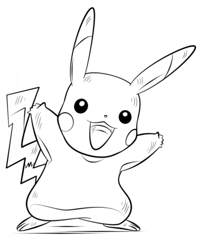 Pikachu Pokemon Coloring Page